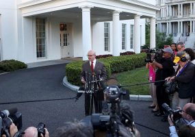 Behind the Scenes as Another Crisis Hits the Trump White House