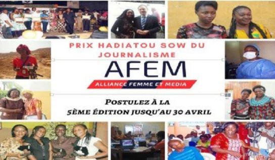 Appel à Candidatures pour la 5ème édition du Prix Hadiatou Sow du journalisme