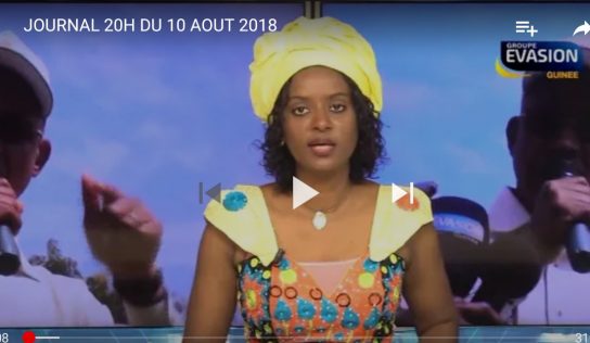 Journal 20h Évasion TV du 10 août 2018