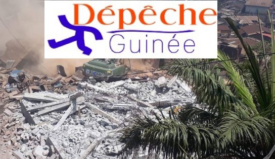 Dar-Es-Salam: Les pelleteuses de l’État guinéen ont démoli les habitations de Dar-Es-Salam, ce jeudi