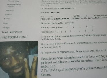 TPI de Dixinn: le procureur requiert 30 ans de prison contre Sidy Diallo, le cerveau du kidnapping en Guinée 