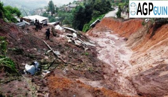 Coyah-Environnement : Glissement de terrain à 300 m du pont Kaaka