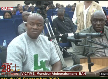 Procès du massacre du 28 septembre: « Thiegboro avait donné l’ordre de tirer sur les manifestants » affirme Abdourahamane Bah 